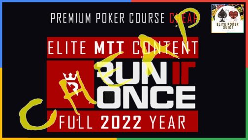 Run It Once Elite MTT Poker Training 2022