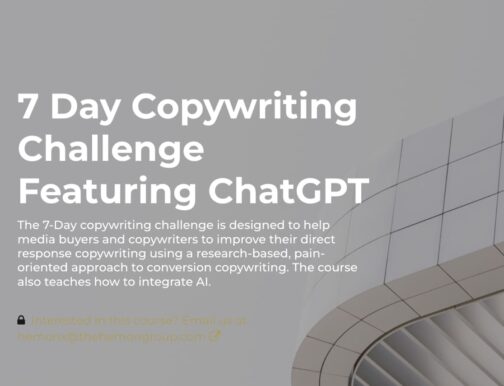 Ashton Shanks – 7 Day Copywriting Challenge Featuring ChatGPT