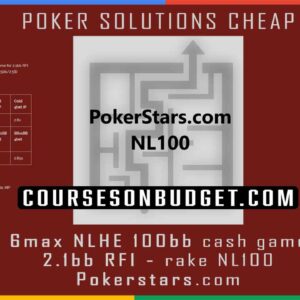 Poker GTO Solutions 6MAX NLHE 100BB Cash Game – 2.1BB RFI – Rake NL100 Pokerstars.com
